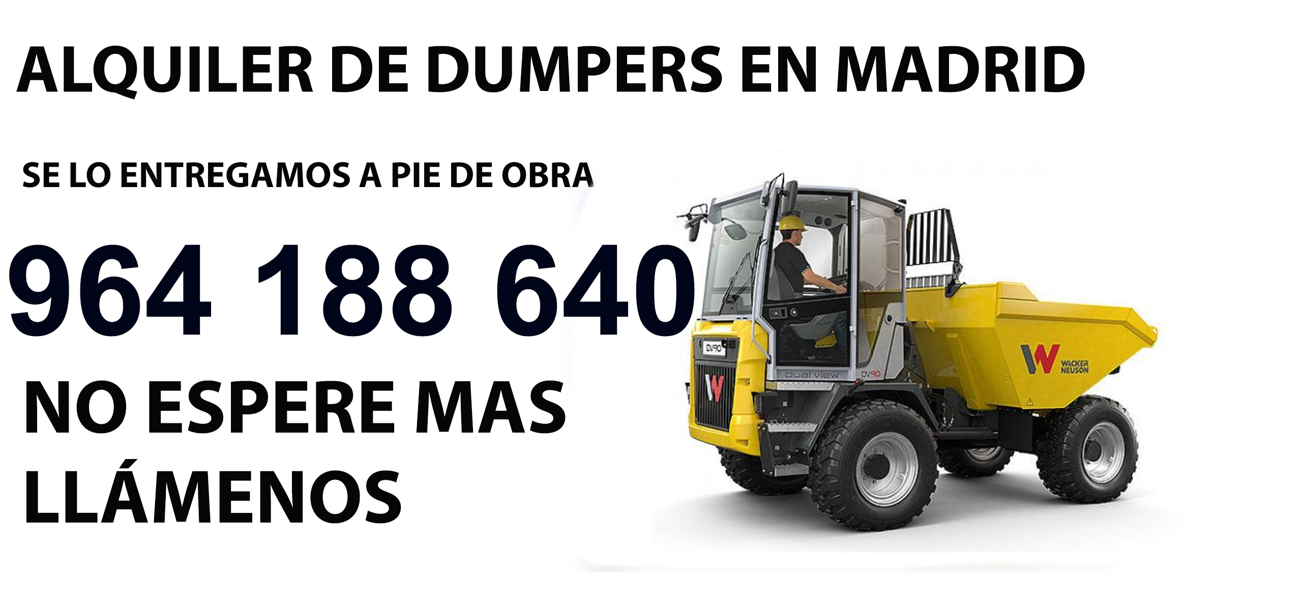 Alquiler Dumper en Palanques