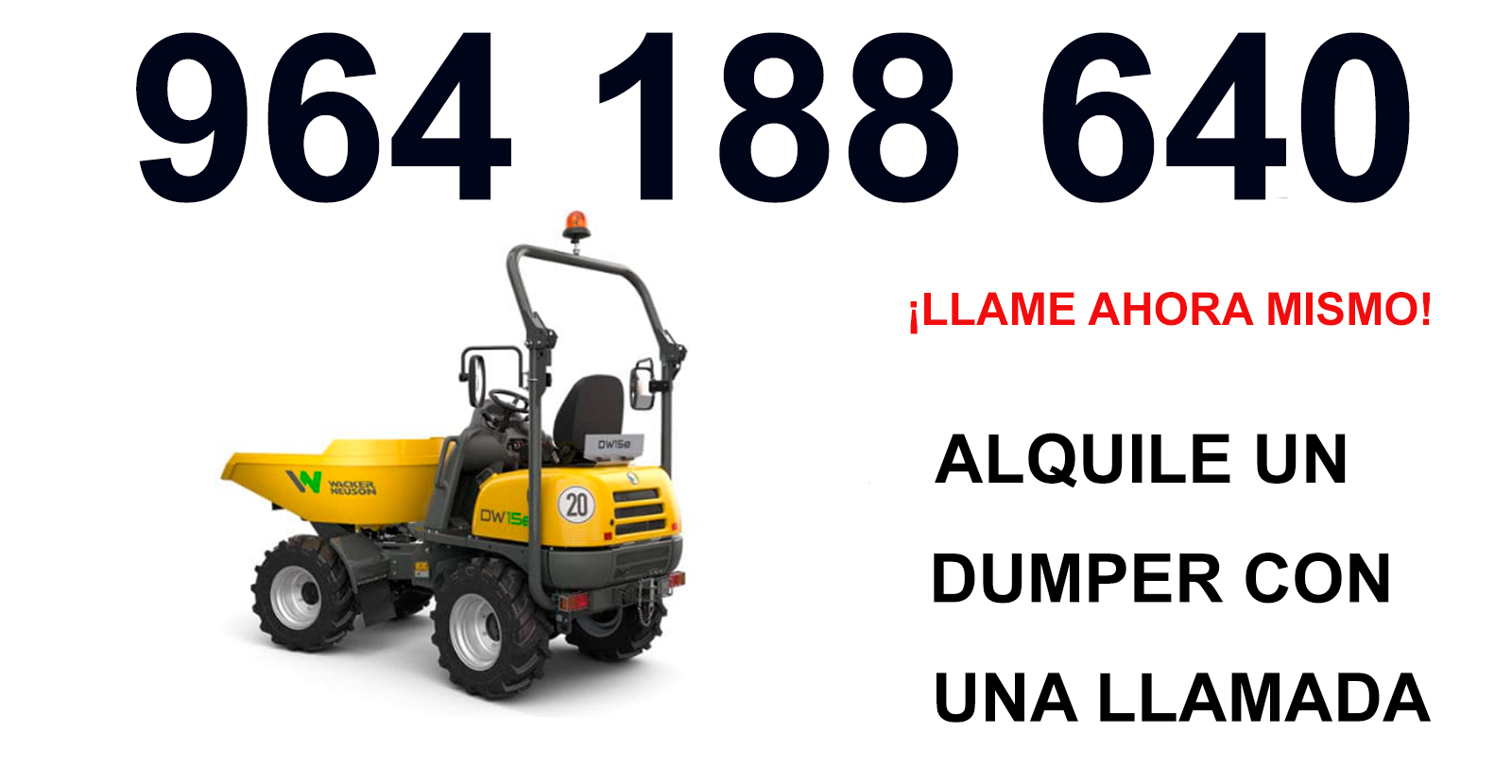 Dumper en Alquiler en Palanques