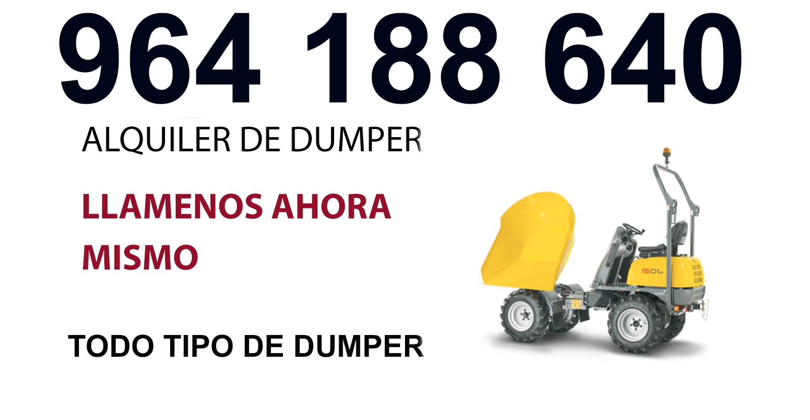 Palanques Dumper en Alquiler